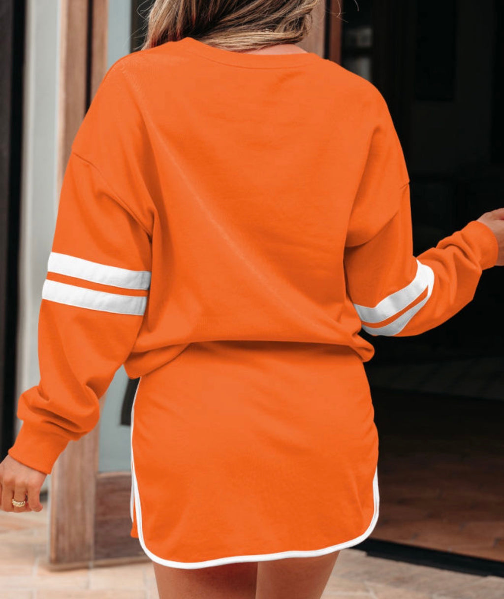 Orange gameday skirt set