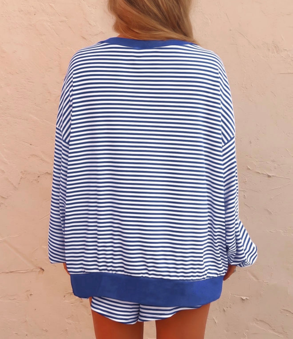 Blue Striped Lounge set