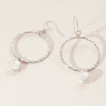 Sophisticated Pearl & Hammered Metal | Earrings