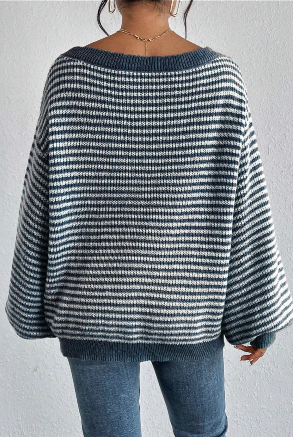 Blue Striped Sweater
