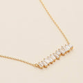 Gold Dipped Baguette Bar | Necklace