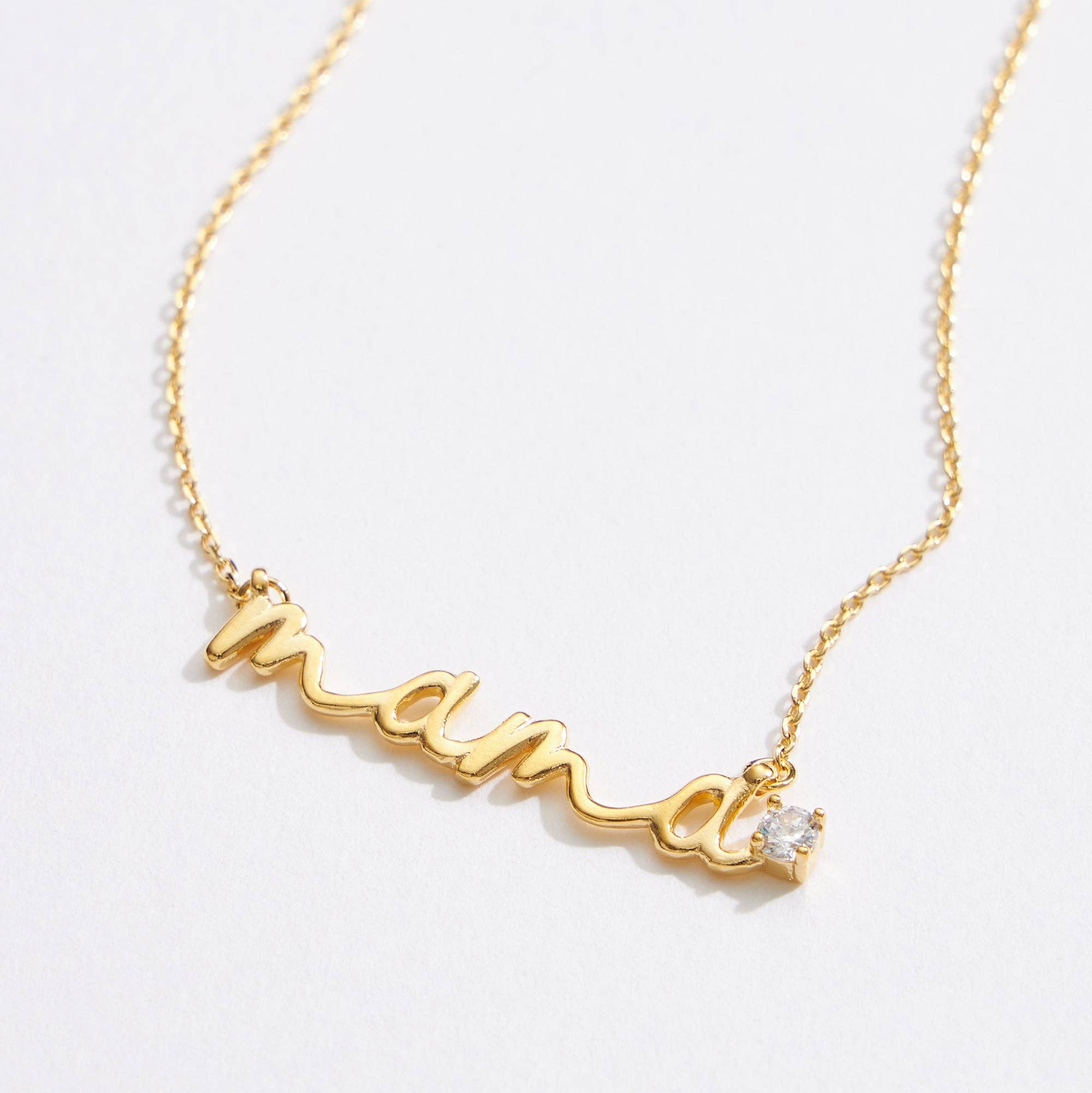 Gold Dipped “Mama” Script | Necklace