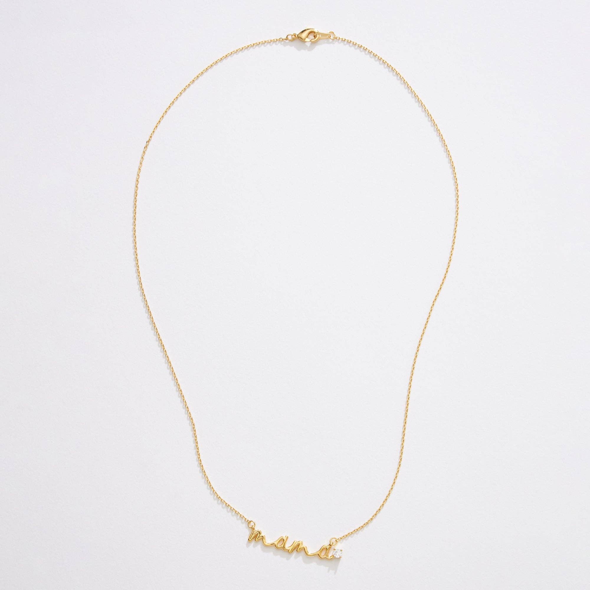 Gold Dipped “Mama” Script | Necklace